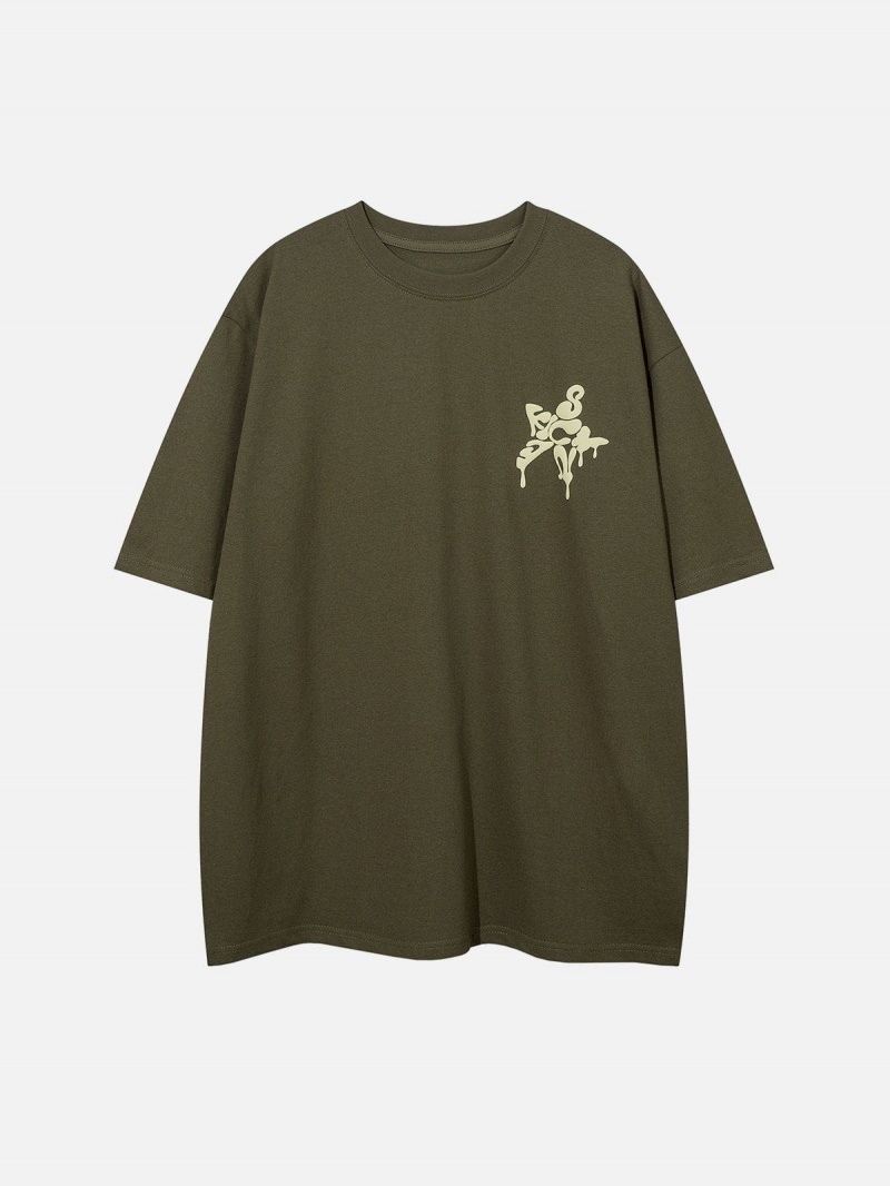 T Shirts Aelfric Eden Star Foam Print Tee Grise | WFN-66797555